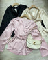 Satin Cowl Neck Top